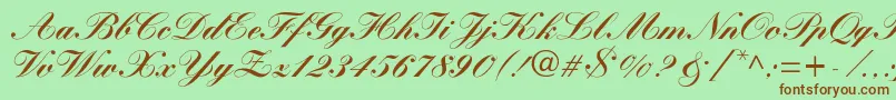 WynnerockscriptBlack Font – Brown Fonts on Green Background