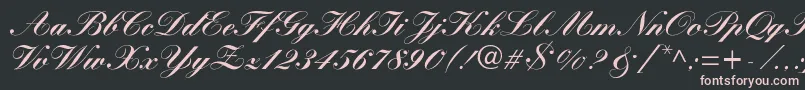 WynnerockscriptBlack Font – Pink Fonts on Black Background