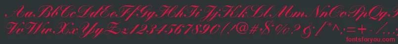 WynnerockscriptBlack Font – Red Fonts on Black Background
