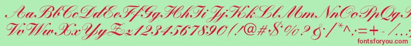 WynnerockscriptBlack Font – Red Fonts on Green Background