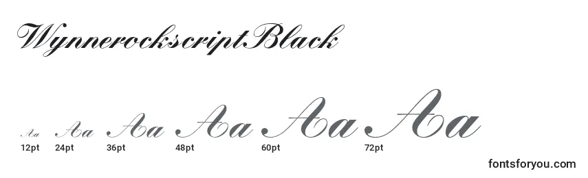 Größen der Schriftart WynnerockscriptBlack