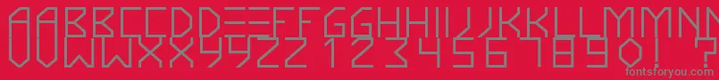 KnarfartfontBold-Schriftart – Graue Schriften auf rotem Hintergrund