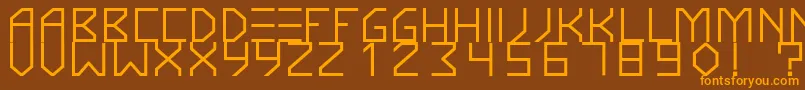 KnarfartfontBold Font – Orange Fonts on Brown Background