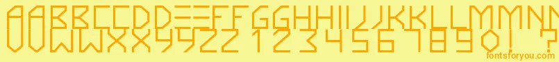 Шрифт KnarfartfontBold – оранжевые шрифты на жёлтом фоне