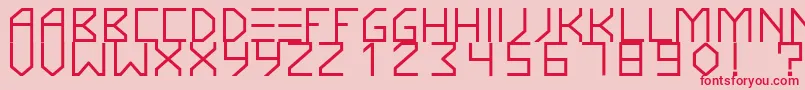 KnarfartfontBold Font – Red Fonts on Pink Background