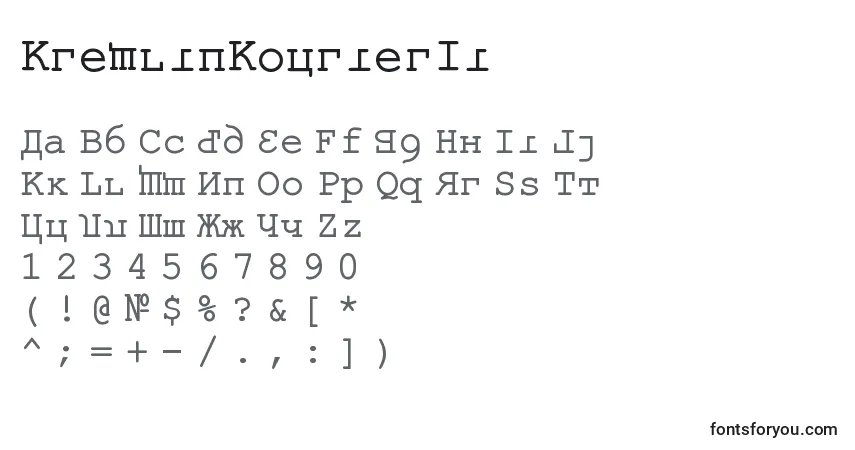 Fuente KremlinKourierIi - alfabeto, números, caracteres especiales