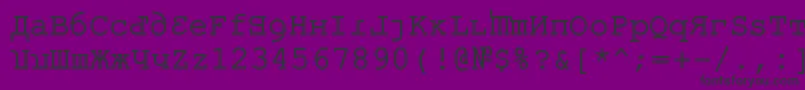 Czcionka KremlinKourierIi – czarne czcionki na fioletowym tle