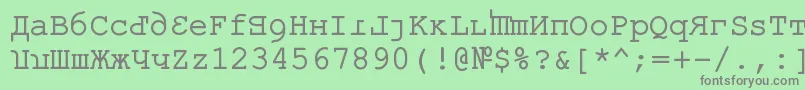 KremlinKourierIi Font – Gray Fonts on Green Background