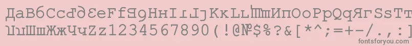 KremlinKourierIi Font – Gray Fonts on Pink Background