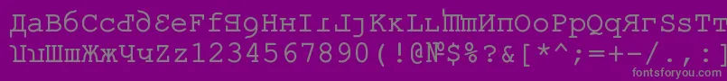 Шрифт KremlinKourierIi – серые шрифты на фиолетовом фоне