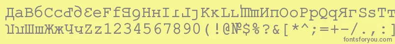 KremlinKourierIi Font – Gray Fonts on Yellow Background