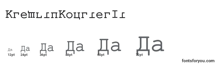 Размеры шрифта KremlinKourierIi