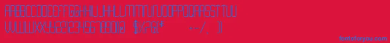Nimiran Font – Blue Fonts on Red Background