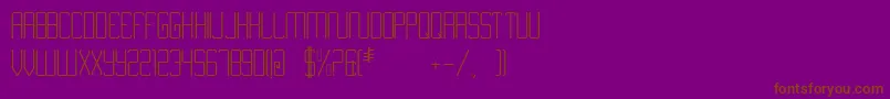 Nimiran Font – Brown Fonts on Purple Background