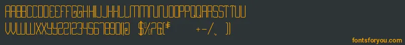 Nimiran Font – Orange Fonts on Black Background