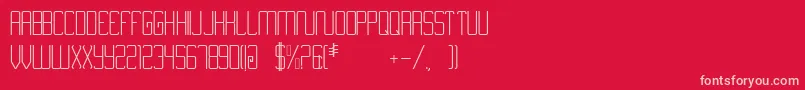 Nimiran Font – Pink Fonts on Red Background