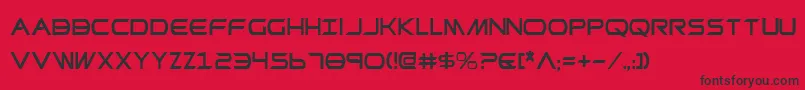 PrometheanCondensed Font – Black Fonts on Red Background