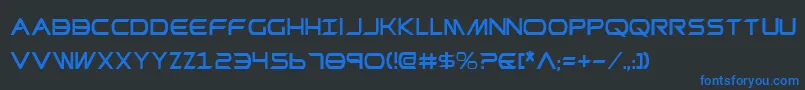 Police PrometheanCondensed – polices bleues sur fond noir