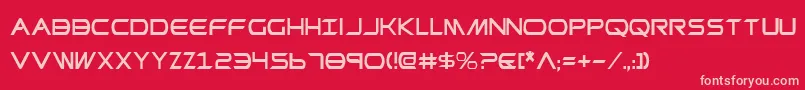 PrometheanCondensed Font – Pink Fonts on Red Background