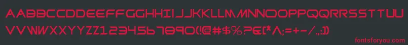 PrometheanCondensed Font – Red Fonts on Black Background