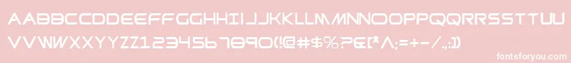 Police PrometheanCondensed – polices blanches sur fond rose