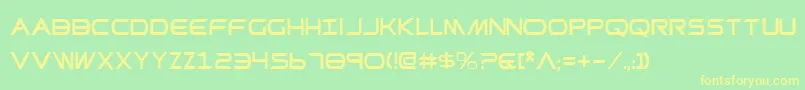 PrometheanCondensed Font – Yellow Fonts on Green Background