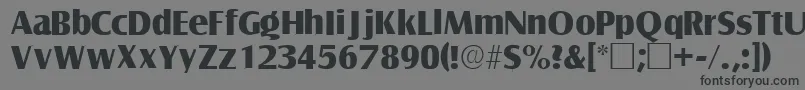 NautosskRegular Font – Black Fonts on Gray Background