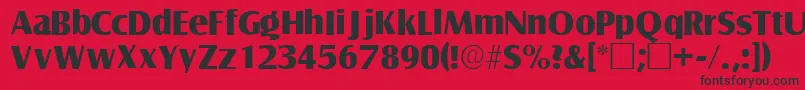 NautosskRegular Font – Black Fonts on Red Background