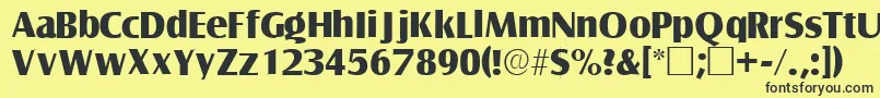 NautosskRegular Font – Black Fonts on Yellow Background