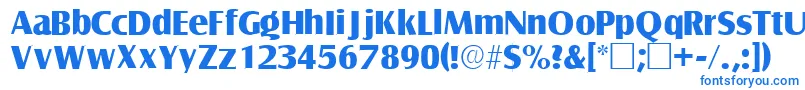 NautosskRegular Font – Blue Fonts on White Background