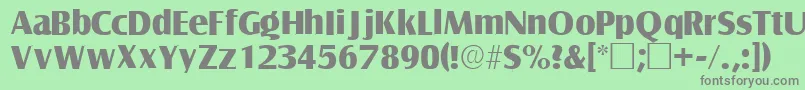 NautosskRegular Font – Gray Fonts on Green Background