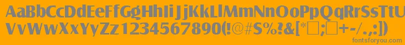 NautosskRegular Font – Gray Fonts on Orange Background