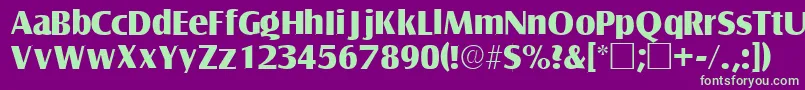 NautosskRegular Font – Green Fonts on Purple Background