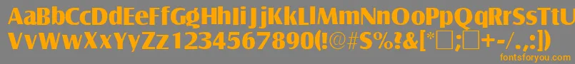 NautosskRegular-Schriftart – Orangefarbene Schriften auf grauem Hintergrund
