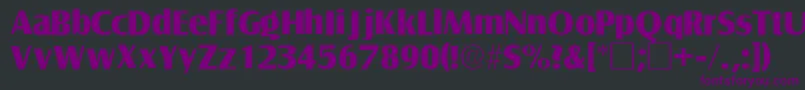 Шрифт NautosskRegular – фиолетовые шрифты на чёрном фоне