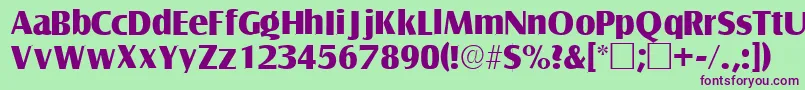 NautosskRegular Font – Purple Fonts on Green Background