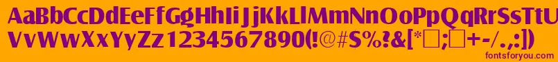 NautosskRegular Font – Purple Fonts on Orange Background