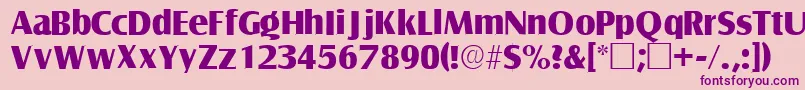 Police NautosskRegular – polices violettes sur fond rose