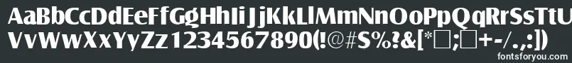 NautosskRegular Font – White Fonts on Black Background