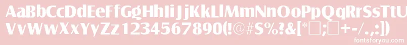 NautosskRegular Font – White Fonts on Pink Background