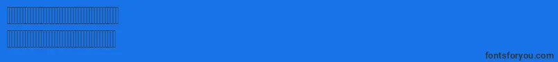 Czcionka HishamLatinFigures – czarne czcionki na niebieskim tle