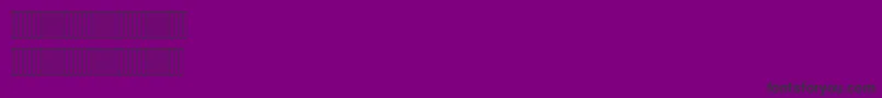 Czcionka HishamLatinFigures – czarne czcionki na fioletowym tle