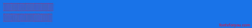 HishamLatinFigures Font – Red Fonts on Blue Background