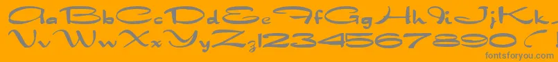 Ft66Bold-Schriftart – Graue Schriften auf orangefarbenem Hintergrund