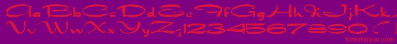 Ft66Bold Font – Red Fonts on Purple Background