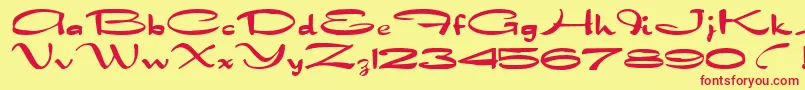 Ft66Bold Font – Red Fonts on Yellow Background