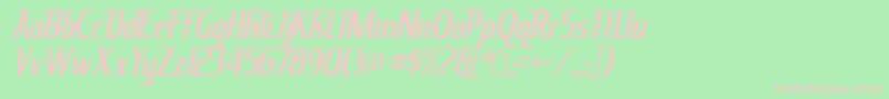 Kingrichard ffy Font – Pink Fonts on Green Background