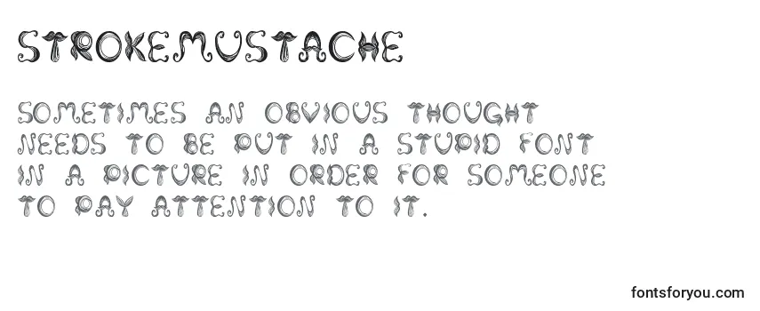 Überblick über die Schriftart StrokeMustache