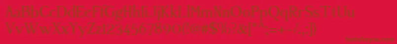 Accanthisadfstdno2Regular-fontti – ruskeat fontit punaisella taustalla