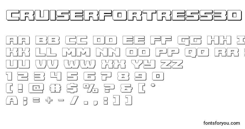 Cruiserfortress3D Font – alphabet, numbers, special characters